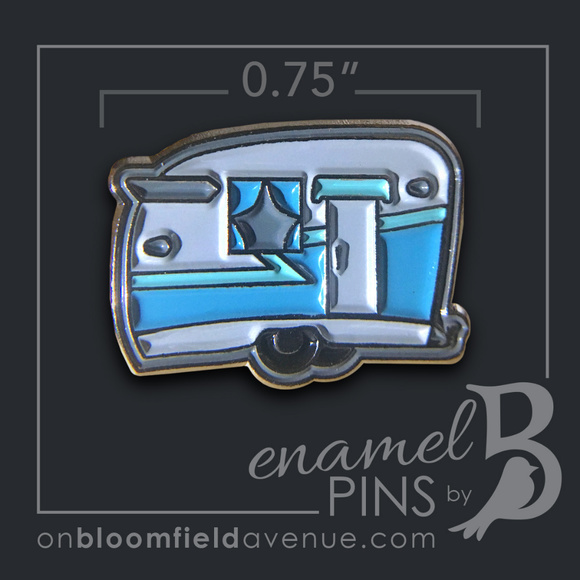 Camper Enamel Pin | Canned Ham Lapel Brooch - Picture 10 of 11